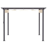 Outsunny 10' x 10' Retractable Pergola Canopy, Patio Gazebo, Sun Shelter with Aluminum Frame for Outdoors, Cream White Outsunny