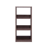 IRIS USA 3-Tier 16" Medium Open Wooden Bookshelf with Adjustable Shelves, Easy Assembly Bookcase Farmhouse Shelf for Small Spaces Bedroom Office Living Room Indoor, Brown IRIS