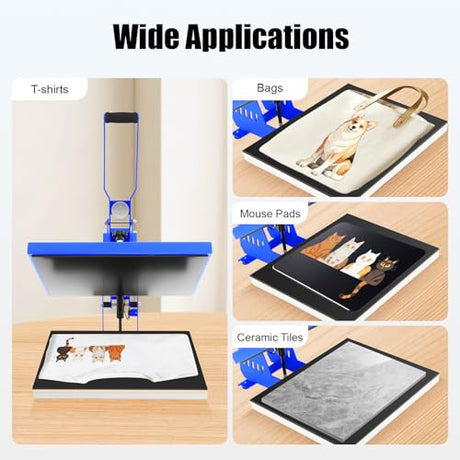 16 inch x 20 inch Heat Press, Automatic Open Heat Press, Clamshell Base heatt presss Transfer Machine, Large Professional Digitally Controlled heatt Transfer Machine, 110V Gosangom