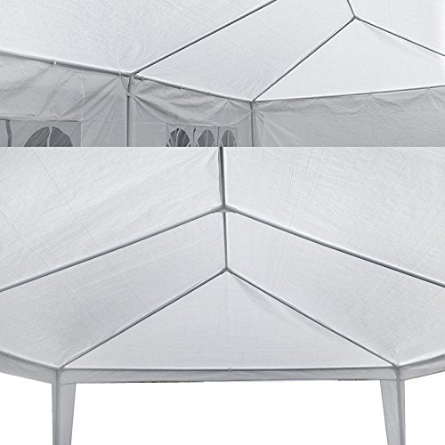 Smartxchoices 10' x 30' Outdoor White Waterproof Gazebo Canopy Tent with Removable Sidewalls and Windows Tent for Party Wedding Events Beach BBQ - WoodArtSupply