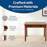 MECO Stakmore Traditional Expanding Table, Fruitwood Frame, 20 in x 40 in x 30.3 in MECO