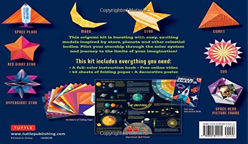 Origami Galaxy for Kids Kit: An Origami Journey through the Solar System and Beyond! [Includes an Instruction Book, Poster, 48 Sheets of Origami Paper and Online Video Tutorials] Tuttle Publishing