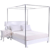EcoTypee Canopy Bed Frame Queen, Thicken Stainless Steel Bed Canopy Frame, Metal Four Poster Canopy Bed Frame for Metal Bed Mosquito Bed Poles Canopy Frame EcoTypee