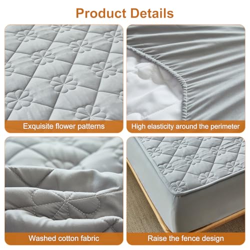 Waterproof Hospital Mattress Cover Protector Bed Sheet 36" x 80" x 9" Hospital Grade Incontinence Protection, Breathable Fabric for Elderly, Adults Machine Washable VOPHIA