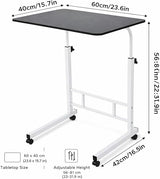 Zanbeel Mobile Standing Desk Adjustable Height for Laptop – Small Rolling Desk & Portable Table on Wheels – Laptop Cart & Computer Workstation – Small Standing Table with Wheels for Home Office Zanbeel