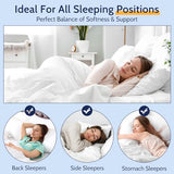 ROUMEA Pillows Queen Size Set of 2, Gusseted Bed Pillows for Sleeping 2 Pack, Luxury Hotel Quality, Supportive Queen Pillow with Soft Down Alternative for Back Stomach Side Sleepers, Machine Washable ROUMEA