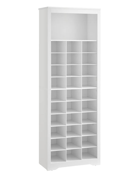 VASAGLE Shoe Storage Cabinet, 10 Tier Shoe Rack Organizer, Holds Up to 30 Pairs of Shoes, for Entryway Bedroom, 12.6 x 24.8 x 73.6 Inches, White ULBS273T14 VASAGLE