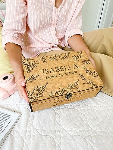 Personalized wooden name box for memories, keepsake - Christmas gift, present for Him, Boyfriend, Boy, Guy, Groomsmen, Friend for Birthday InsideDecor.Shop
