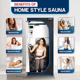 TopMaster Compact Infrared Home Easy Sit-in Design, Spa Size, Detox Therapy, Foldable Chair, Energy Efficient, Zippers for Reading, 1300W Power, Max 140°F Sauna, Black TopMaster