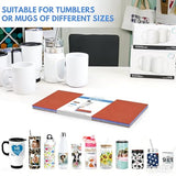 Bwenky Sublimation Tumbler Wrap Compatible with Mug Press Tumbler Heat Press Machine 3 Thicknesses for Sublimation Tumblers Blanks Products Mug Press Attachment 10 x 4.7" Sublimation Wraps Bwenky