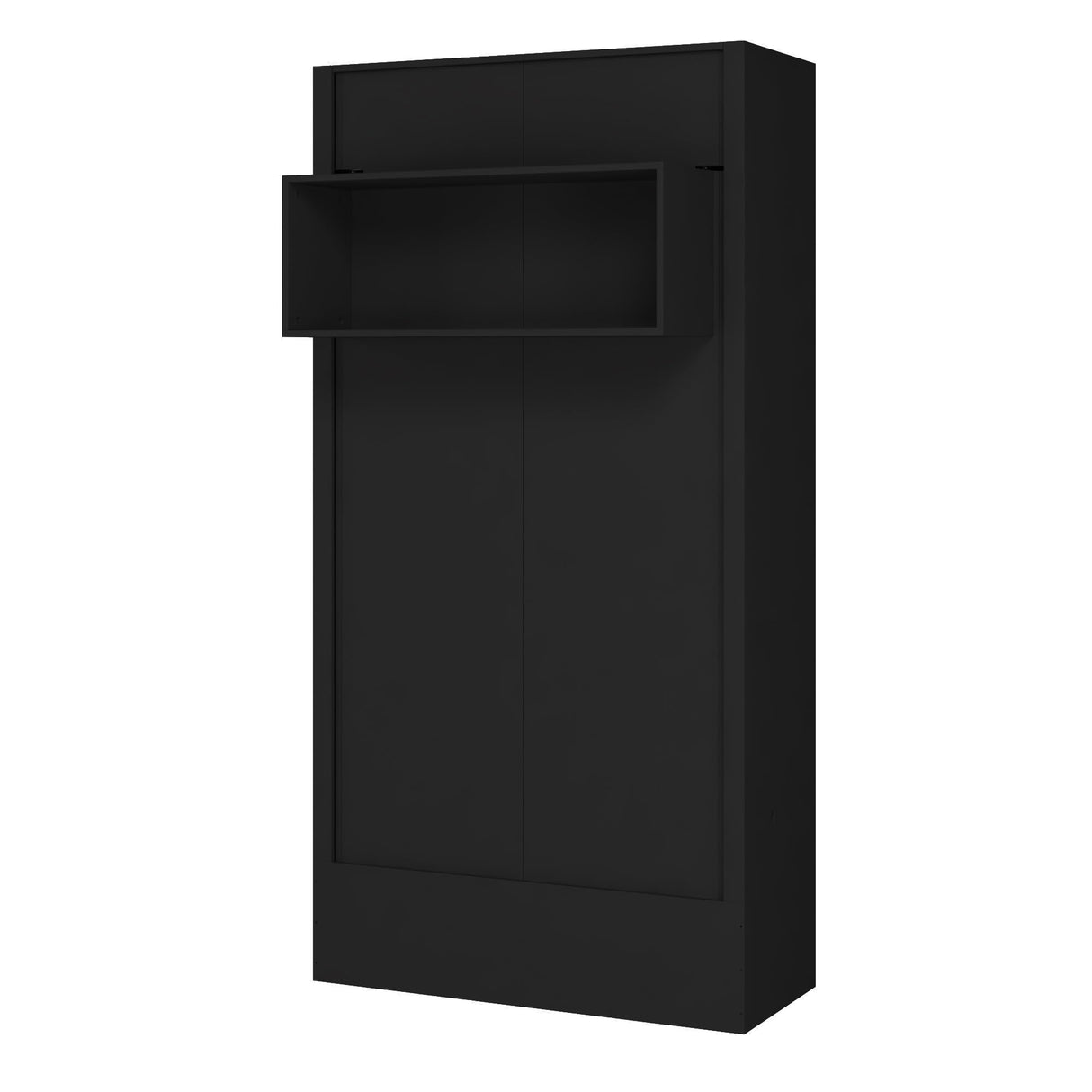 Oakland Living Easy-Lift Twin Murphy Wall Bed in Black with Shelf Oakland Living