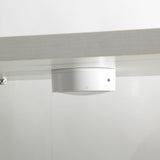 Lighted Curio Cabinets,Glass Display Cabinet with LED Lights/Lock/Single White Corner Cabinet Rectangular 65”x 17”x 14.5”,Easy Assemble YiaFurio