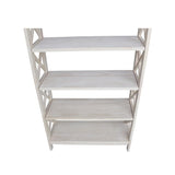 International Concepts 4-Tier X-Sided Bookcase, Unfinished IC International Concepts