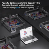 LONGER RAY5 Laser Engraver 20000mW Laser Cutter 130W CNC Laser Cutter with 3.5"Touch Screen Laser Engraving Machine DIY Engraver Tool for Metal Glass Wood Leather Laser Class ii Longer