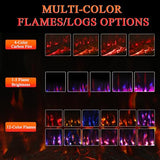 Weyderk 50 inch Electric Fireplace with Mantel, Fireplace TV Stand with 23" Insert Heater for Living Room Bedroom, 12 Flame Colors, Remote Control, Touch Screen, Timer, Weathered Stone Weyderk