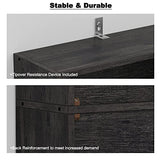 IRONCK 6-Tier Charcoal Grey Bookshelf - Tall Floor Standing Bookcase for Home Office and Living Room IRONCK