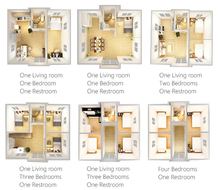 Modern Prefab Luxury Home: 30ft Expandable Container with 3 Bedrooms - WoodArtSupply