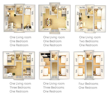 Modern Prefab Luxury Home: 30ft Expandable Container with 3 Bedrooms - WoodArtSupply