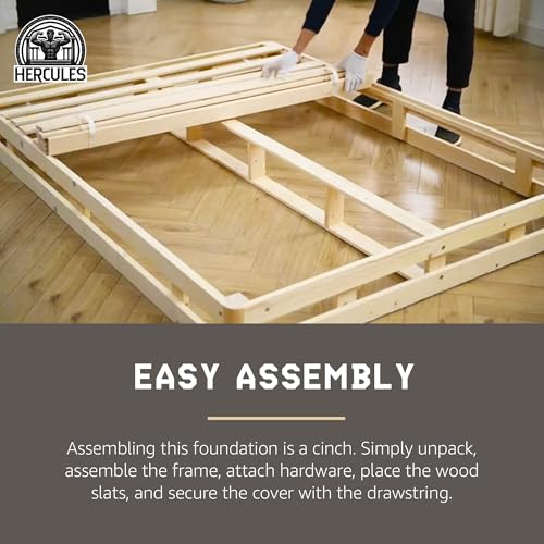Hercules 8 Inch High Profile Foundation Mattress Box Spring Replacement, Full Hercules