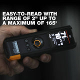 ToughBuilt - 165' Laser Distance Measurer, Bluetooth Laser Distance Measurer, Large Color Screen with viewfinder - (TB-H2-LM-165-BT) ToughBuilt