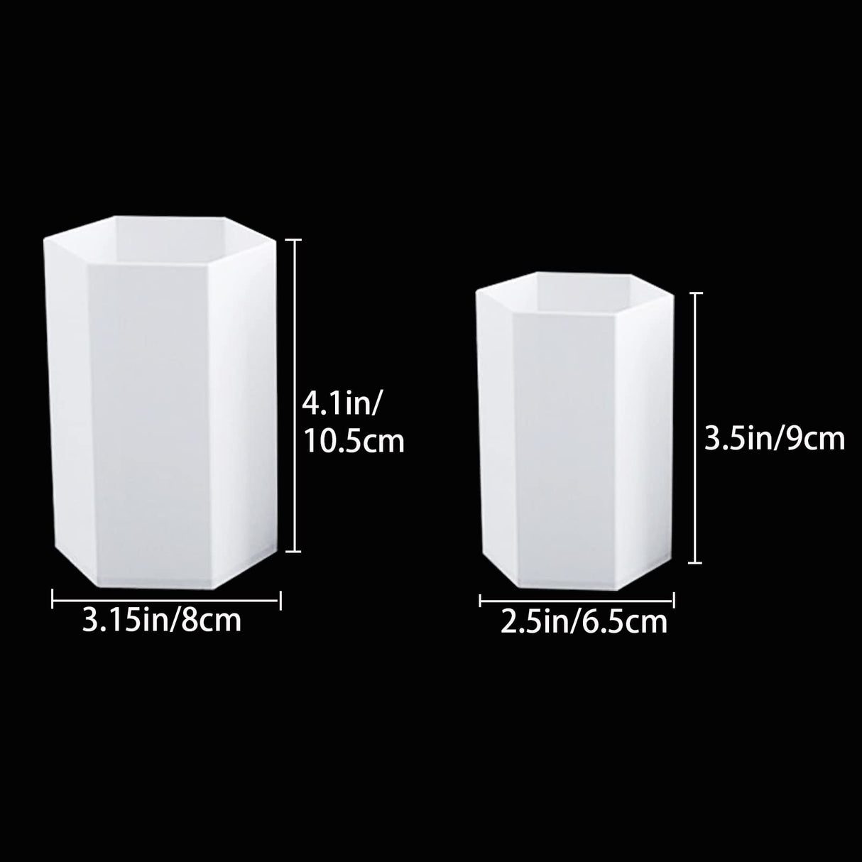 3 Pack Cylinder Candle Molds and 2 Pack Hexagon Shaped Candle Molds Cylinder Light Resin Mold for Making Candles, Soaps, Flower Specimen, Insect Specimen, DIY Clay Molds etc (5 Sizes) GeoGeoDIY