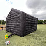 Large Black Inflatable Cube Disco Tent Square Gazebo Event Room Big Mobile Portable Night Club Party Pavilion for Backyard/Outdoor Events(20ftx16.5ft) Vinfgoes
