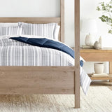 LINENS & HUTCH Comforter Set Patterned Microfiber All Season Down-Alternative Ultra Soft Bedding in Farmhouse Dreams - Full/Queen Farmhouse Dreams Navy LINENS & HUTCH
