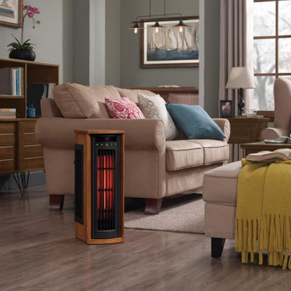 duraflame Electric Tower Heater, Oscillating Tower and Space Heater for Office or Large Room up to 1,000 Square Feet