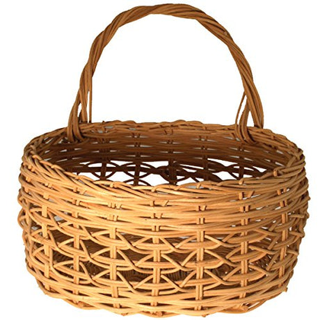 VIRC Mail Basket Weaving Kit - Brown Oval Crisscross with Braid Border VIRC