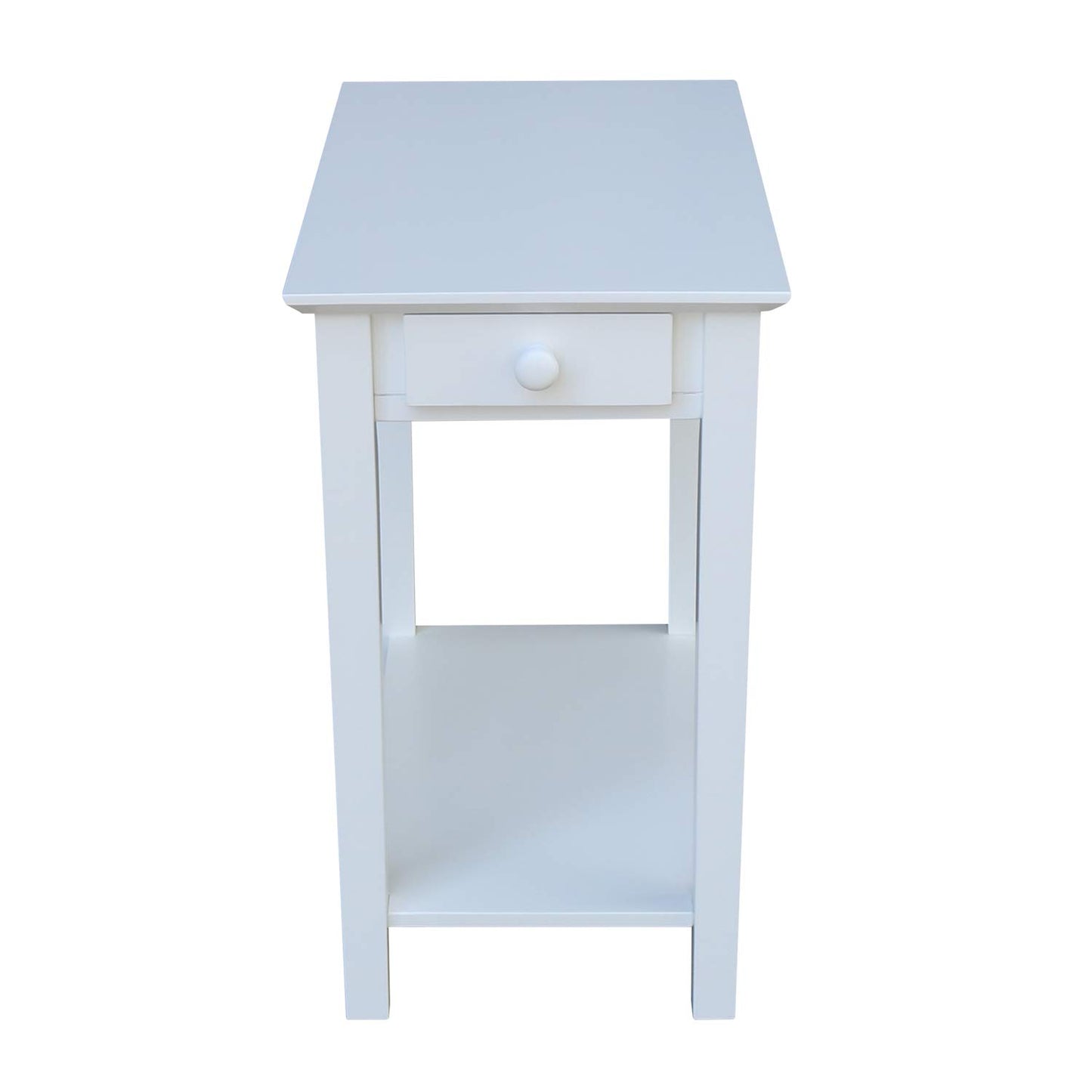 IC International Concepts International Concepts Narrow End Table, White