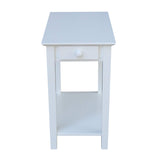 IC International Concepts International Concepts Narrow End Table, White IC International Concepts