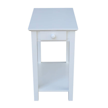 IC International Concepts International Concepts Narrow End Table, White