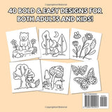 Woodland Escape Coloring Book: Bold & Easy Designs for Adults and Kids (Bold & Easy Coloring Books) ZONULAR