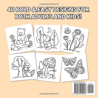 Woodland Escape Coloring Book: Bold & Easy Designs for Adults and Kids (Bold & Easy Coloring Books)