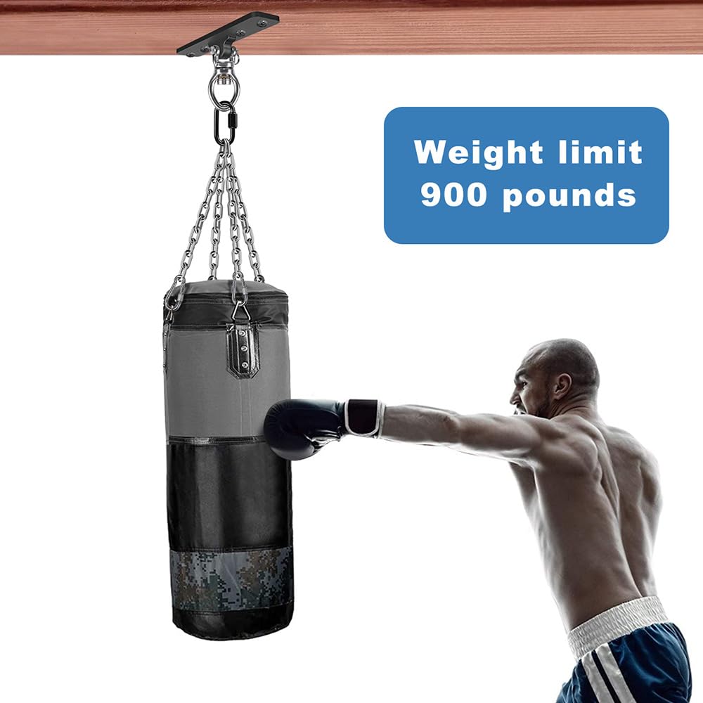 Kipika Heavy Bag Hanger - Heavy Duty Punching Bag Mount Steel Hanger Bracket, Ceiling Wall Mount Wood Beam Hook Holder for Boxing, Kickboxing, Muay Thai, and Home Gym Fitness Equipment Kipika