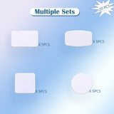 iFForce Sublimation Patches - Iron-on Blank Patches 4 Shapes for DIY Hats Jeans - Self Adhesive Stick to Cosmetic Bags Mobilephone Computer (20pcs White Border) iFForce