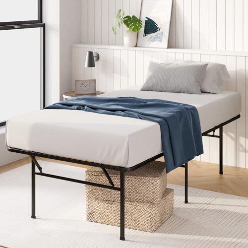 Zinus SmartBase Heavy Duty Mattress Foundation, 18 Inch Metal Platform Bed Frame, No Box Spring Needed, Sturdy Steel Frame, Underbed Storage, Twin Zinus