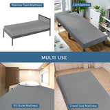 Cot Sheets 31" x 75"(Sheet Only), Cot Fitted Sheet Ultra Soft and Breathable Snug Fit for Narrow Twin Mattress/RVs Bunk/Guest Beds/Army Cots/Trifold Mattress/Travel Size Mattress Grey Moonsea