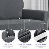 ZNSAYOTX Super Stretch Couch Cover (72"-92") Universal Sofa Covers with Elastic Bottom, Dog Cat Pets Friendly Washable Furniture Protector Fitted Sofa Slipcovers Stay in Place (Dark Grey, Sofa) ZNSAYOTX