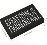Inspirational Farmhouse Wooden Box Sign - Everything is Figureoutable, Black Home Office Desk Decor Generic