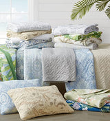 Tommy Bahama Quilt Set Reversible Cotton Bedding with Matching Shams, Lightweight Home Decor for All Seasons, Sky Tommy Bahama