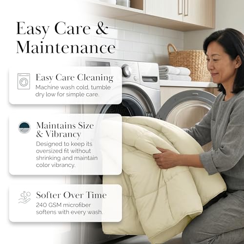 Southshore Fine Living, Inc. Full/Queen Comforter, Premium Quality All-Season Down-Alternative Comforter, Queen/Full Size, Cream Southshore Fine Living, Inc.