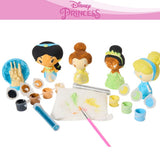 Innovative Designs Disney Princess DIY Paint Your Own Figurines Arts and Crafts Set for Girls, Paint, Paint Brush, and Glitter – Cinderella, Belle, Tiana, Jasmine, and Princess Castle Innovative Designs