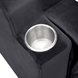 Naomi Home Sally Deluxe Kids Recliner Chair with Footrest & 2 Cup Holders, Push Back Toddler Recliner with Cup Holder, Microfiber Kids' Recliners for Age 3+, Kid Recliners for Girls Boys Black Naomi Home