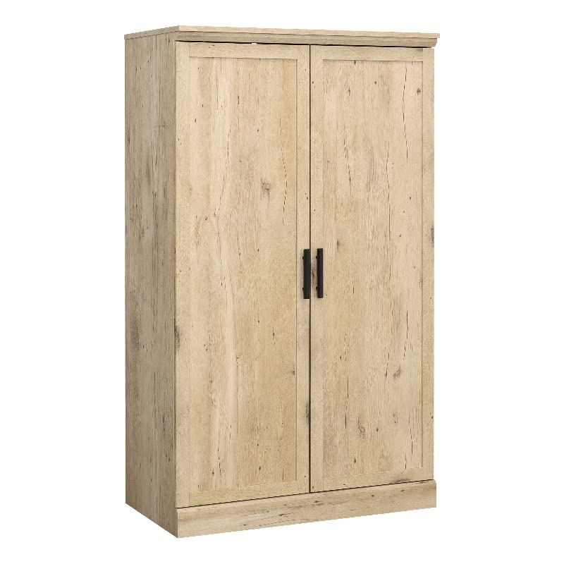 Sauder Aspen Post Storage Cabinet, L: 34.88" x W: 19.45" x H: 59.76", Prime Oak finish Sauder