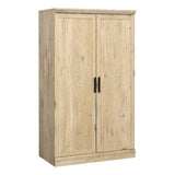 Sauder Aspen Post Storage Cabinet, L: 34.88" x W: 19.45" x H: 59.76", Prime Oak finish Sauder