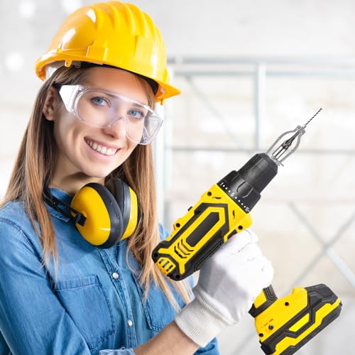 Gisafai 7 Pcs Square Hole Drill Bit with 1 Square Hole Drill Bit Adapter Mortising Chisel Set 1/4, 5/16, 3/8, 1/2, 9/16, 5/8, 3/4 Inch Mortise Machine, Power Tool Accessory for Drill Machines Gisafai