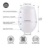 Craft Express 17 OZ Sublimation Glass Wine Tumblers Cups Frosted-Stemless Wine Glasses-Perfect for Sublimation Oven Crafting-Set of 4 Craft Express
