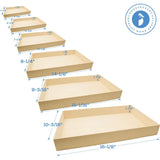 Unfinished Wood Nesting Trays, 2 Sets of 6 Wooden Crafting Trays, for Serving, Organizing, DIY Décor, and Play Tray, by Woodpeckers Woodpeckers
