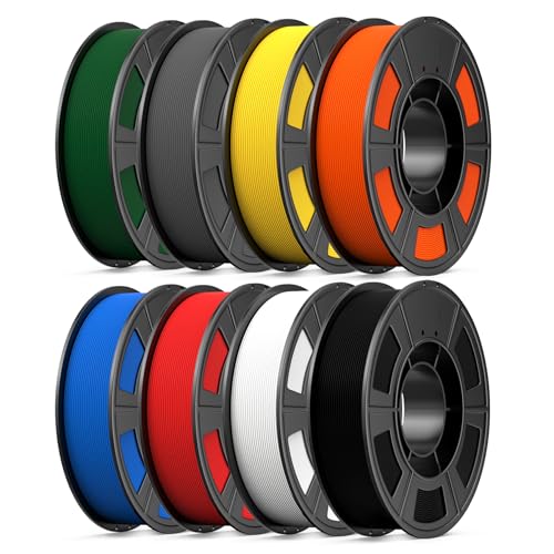 UJOYBIO PETG Filament 1.75mm 250G*8, 3D Printer Filament Bundle, High Strength & Tangle-Free, Dimensional Accuracy +/- 0.03mm, Easy to Use, Fit for Most FDM 3D Printers, 0.25KG Spool, 8 Packs Bundle